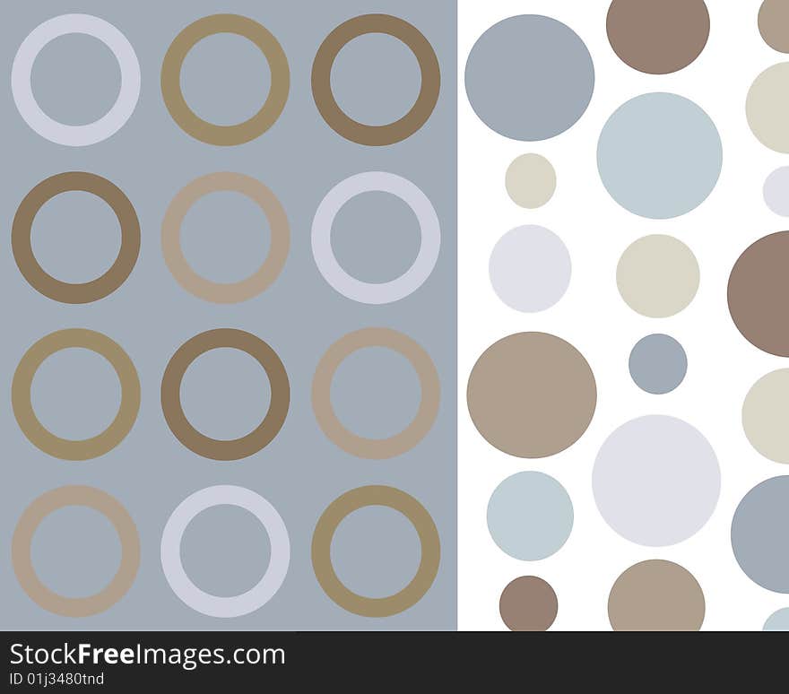 Retro blue and brown circles graphic design background. Retro blue and brown circles graphic design background