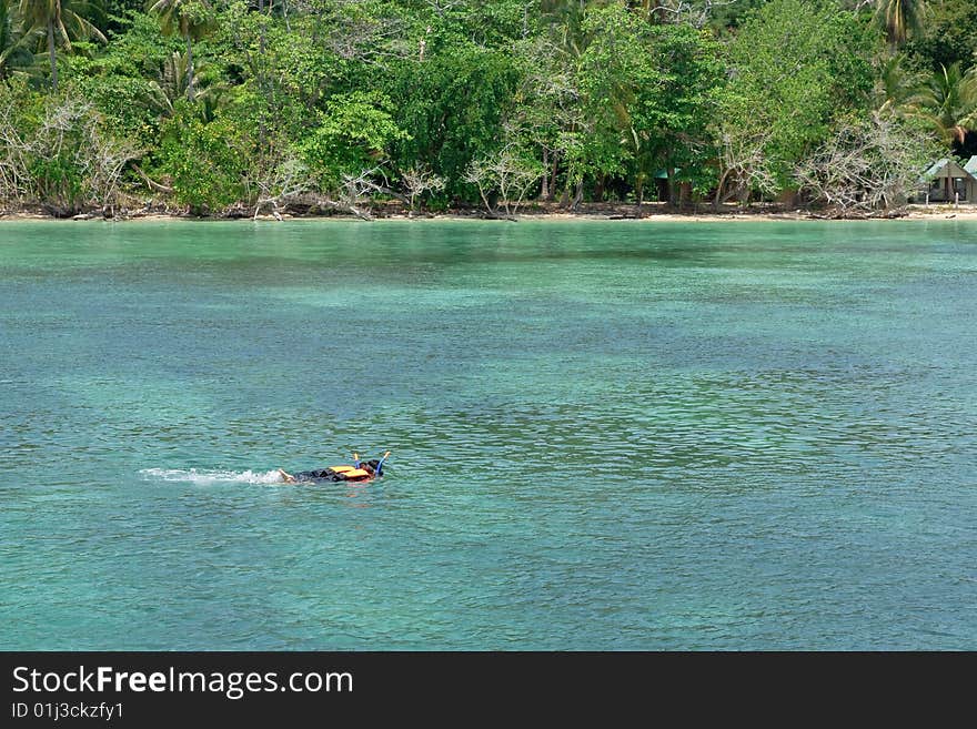 Thai sea island, Trang province, Thailand.