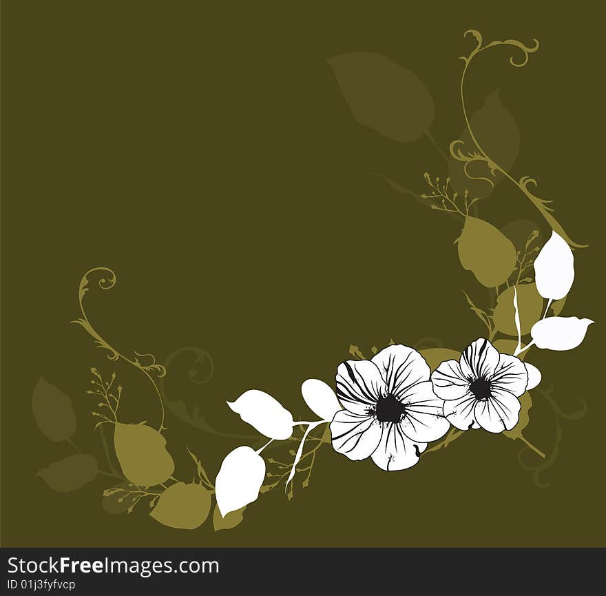 Illustration of a floral background