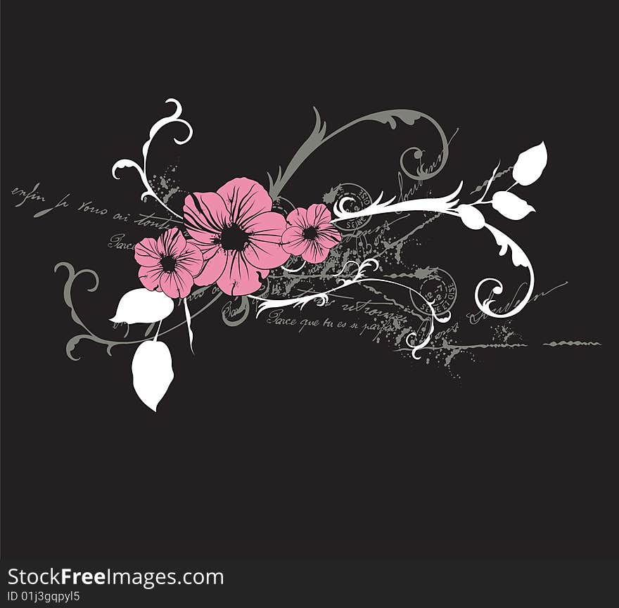 Illustration of a floral background