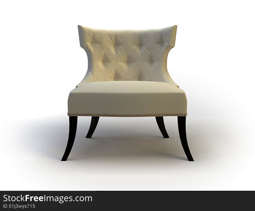 Nice chair object on the white background