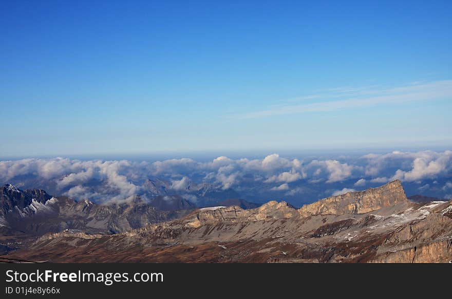 The view of swiss alps