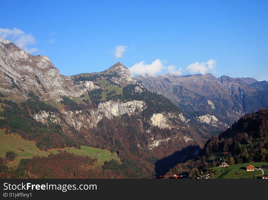 The view of swiss alps