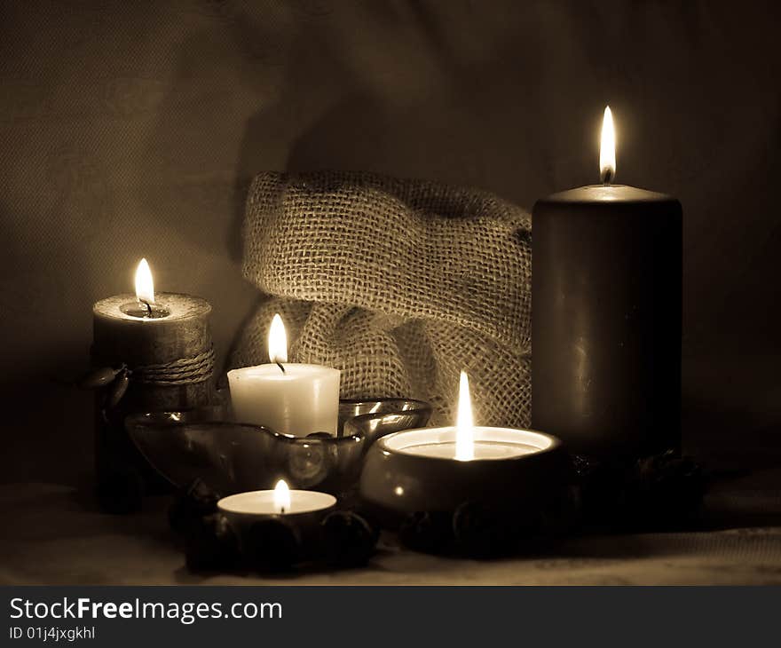 Aromatic candles _sepia