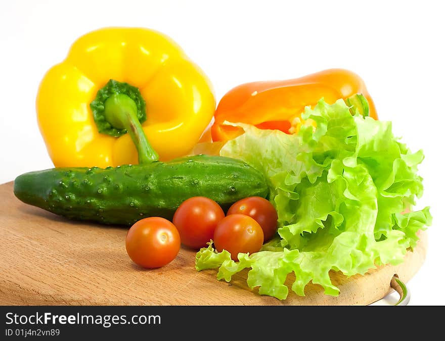 Fresh vegetables for salad