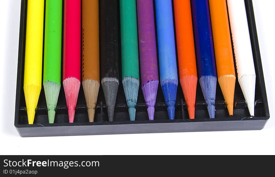 Set of color pencils woodless