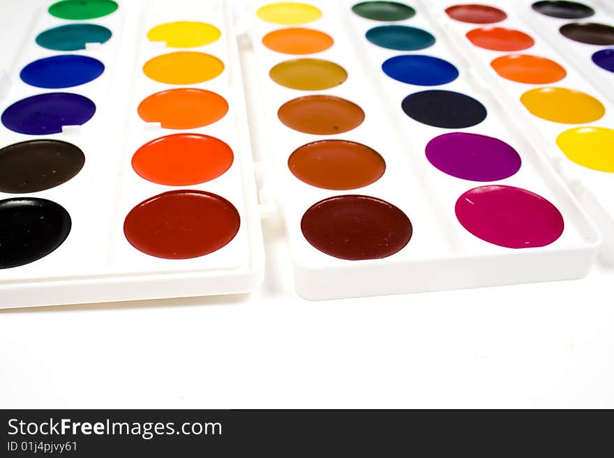 Bright water colour paints for children's creativity