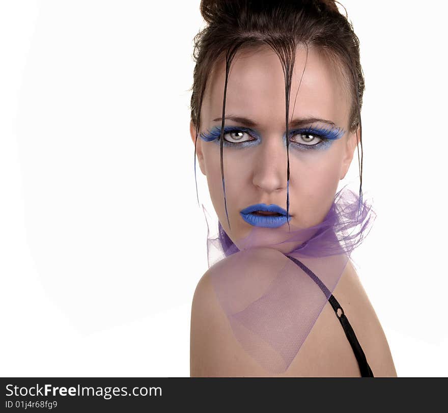 Nice Image of a Fashion Model On white background