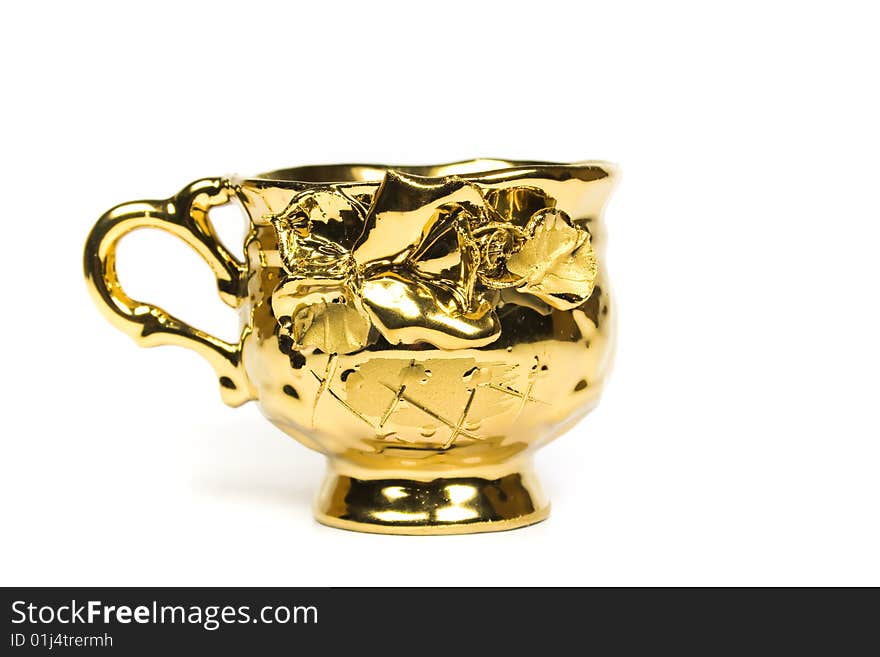 Tea cup trimmed by gold