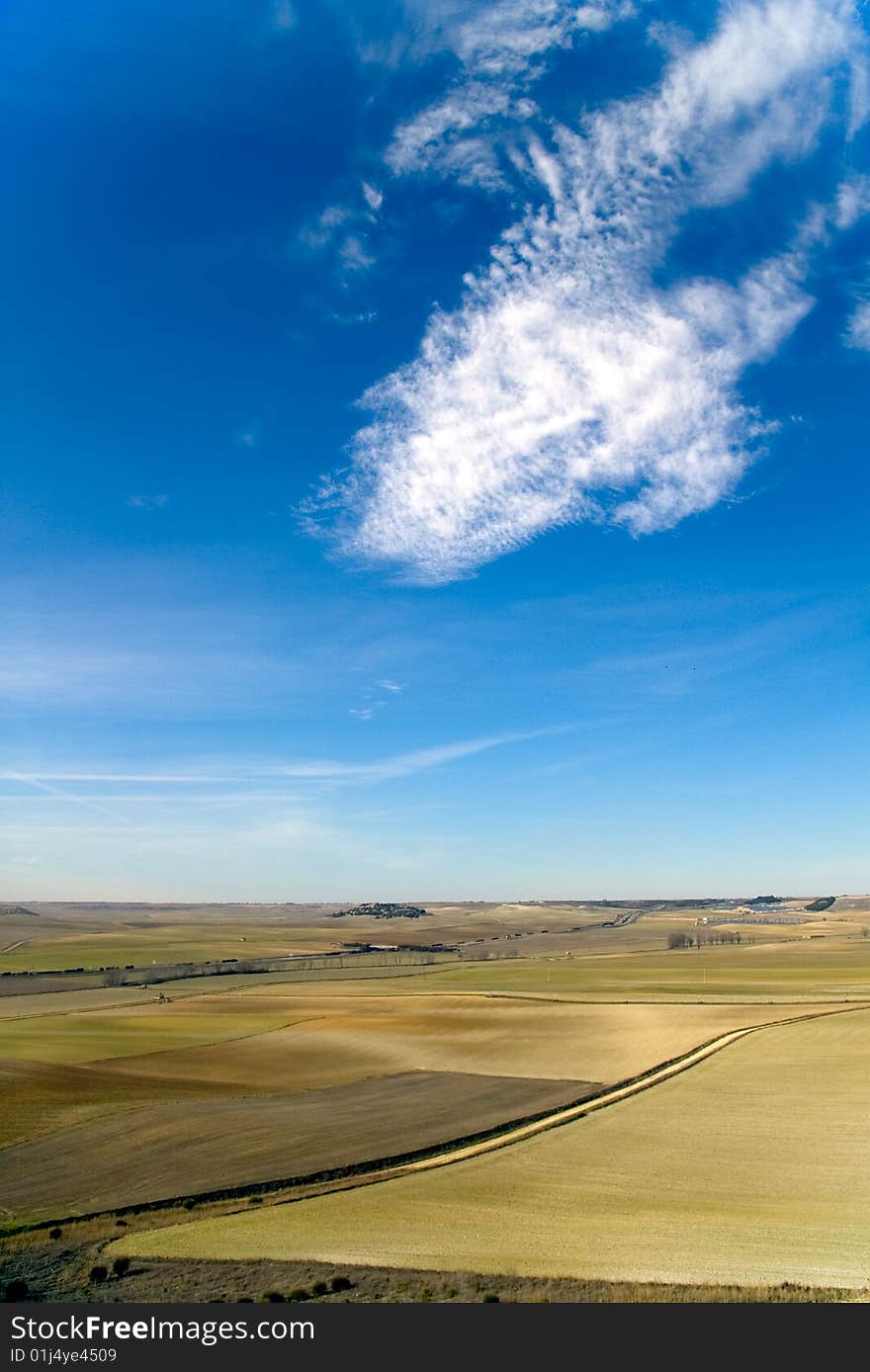 Typical Spanish landscape. castilla county