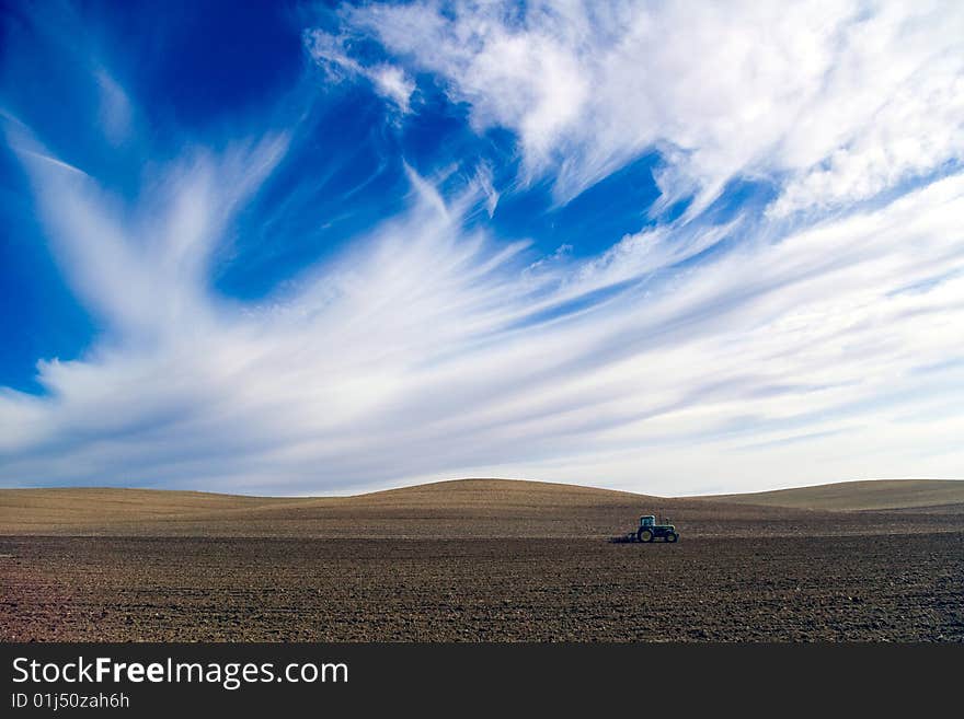 Tractor styling in castilla, spain.