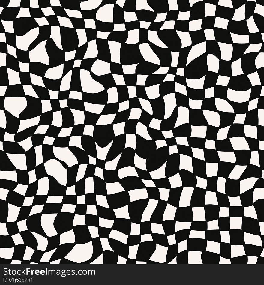 Seamless texture of swirling black and white blocks. Seamless texture of swirling black and white blocks