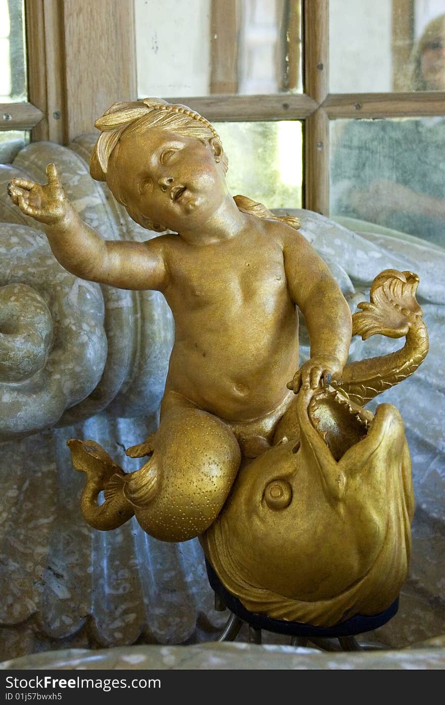 Gold cherub in European Palace