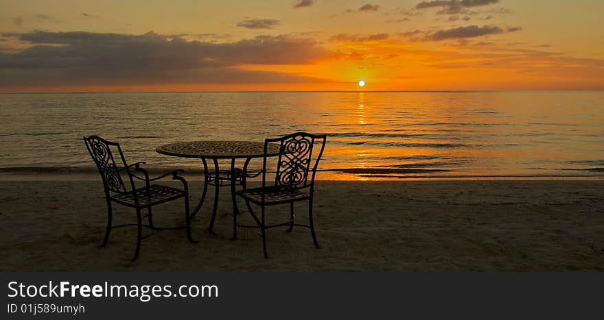 Sunset table for two