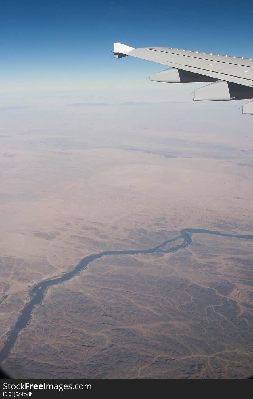 Viwe from the airplane to the dessert of Lybia. Viwe from the airplane to the dessert of Lybia