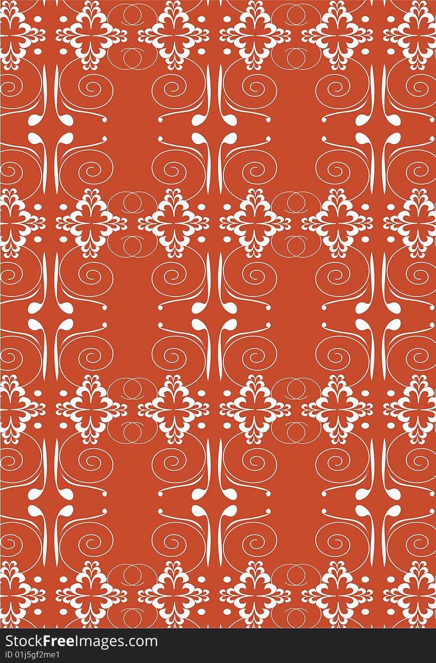 seamless pattern on orange background,vector