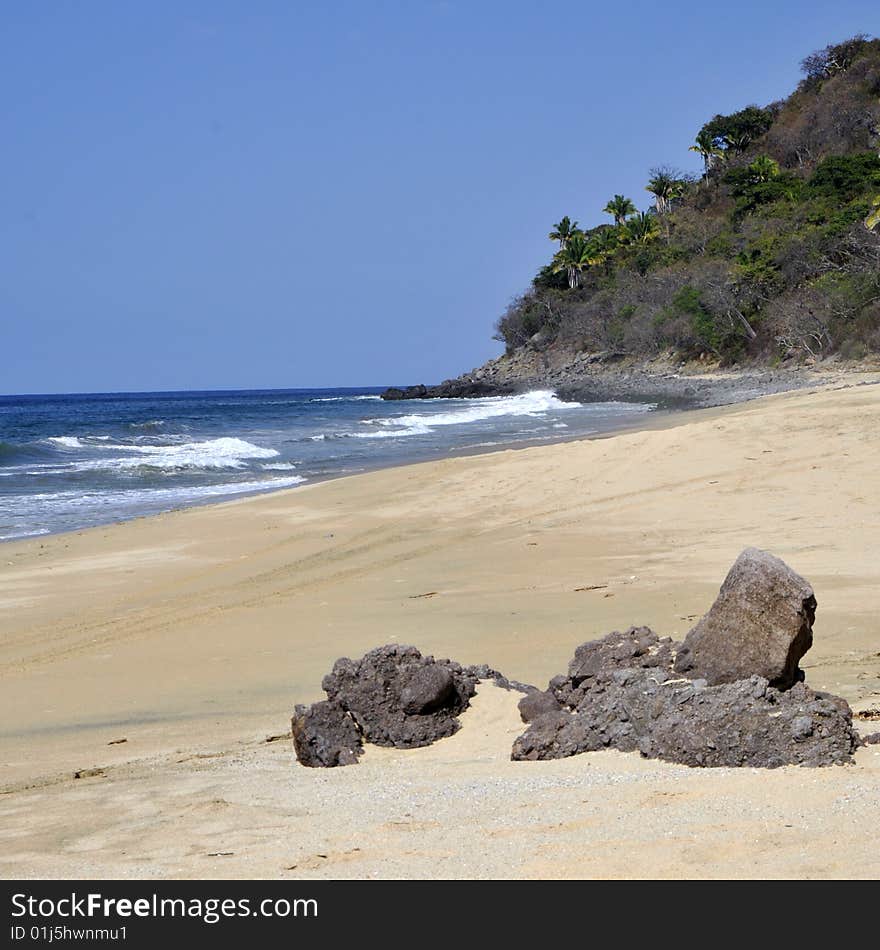 Tropical Beach Of Mexico - Square