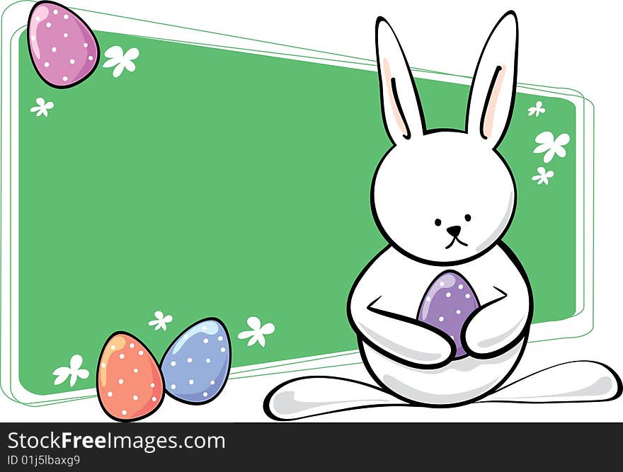 Easter Bunny with Text Area