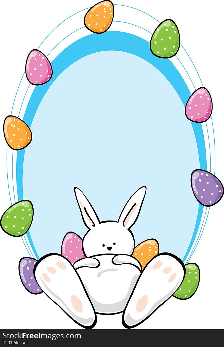 Easter Bunny with Text Area