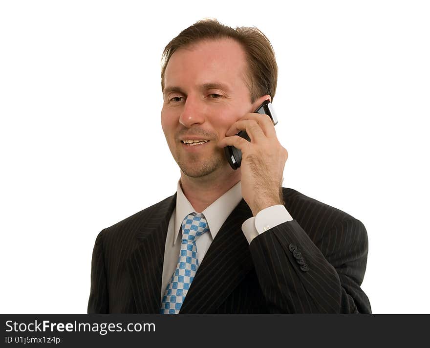 Businessman with phone into hand