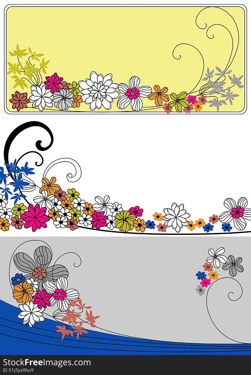 Vector design with flowers