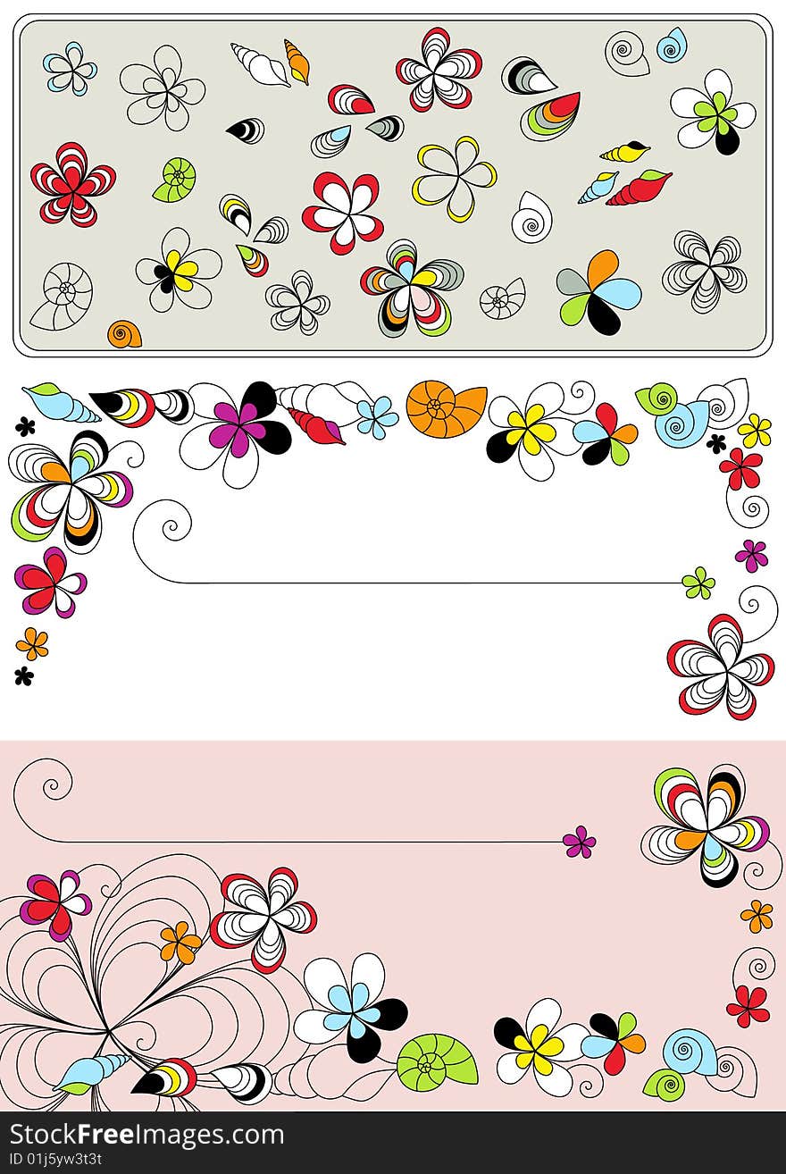 Vector design with flowers