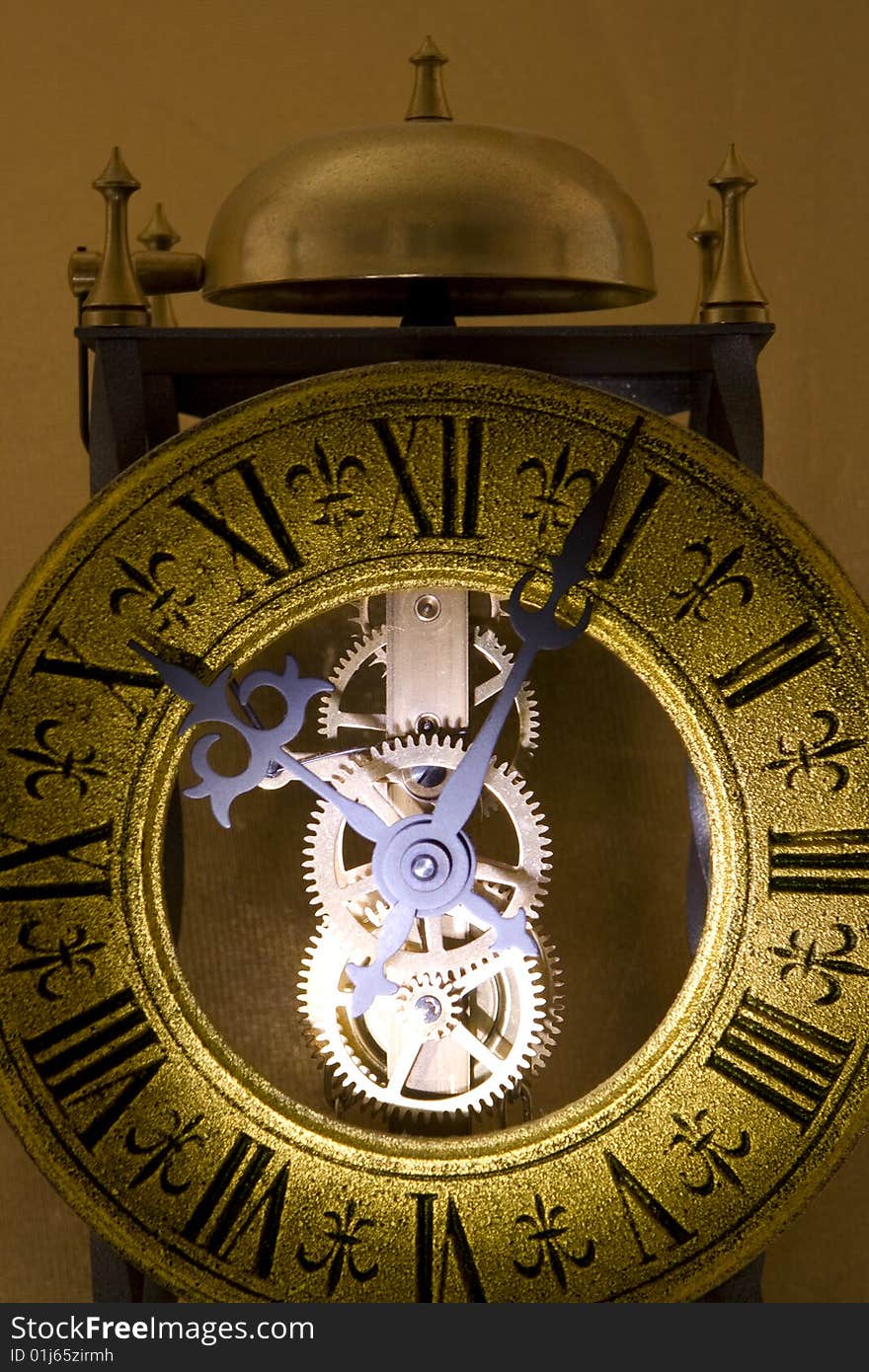 Antique looking clock close up. Antique looking clock close up