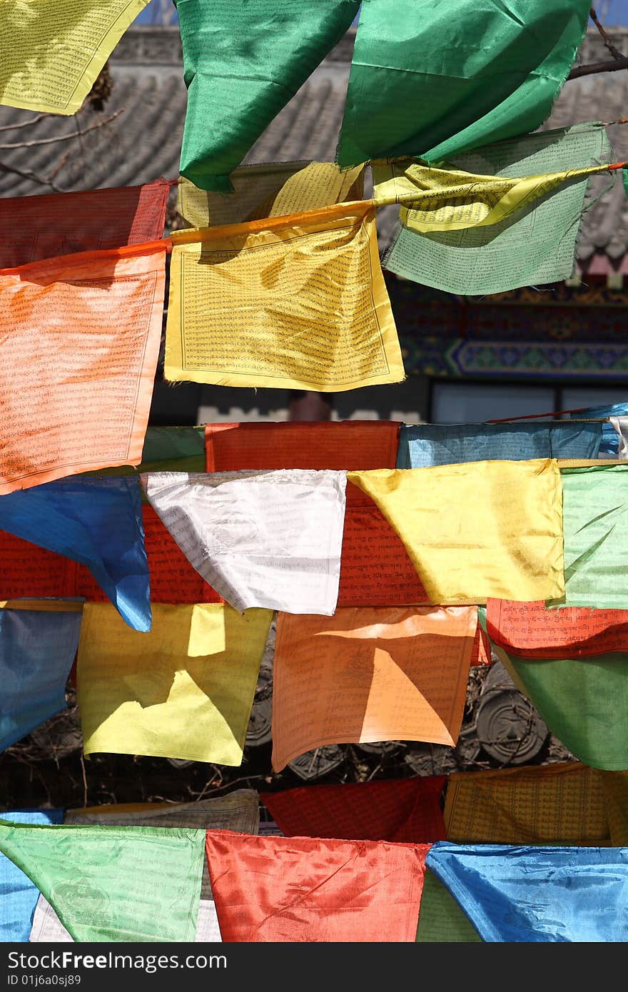 Prayer flag for world peace and love