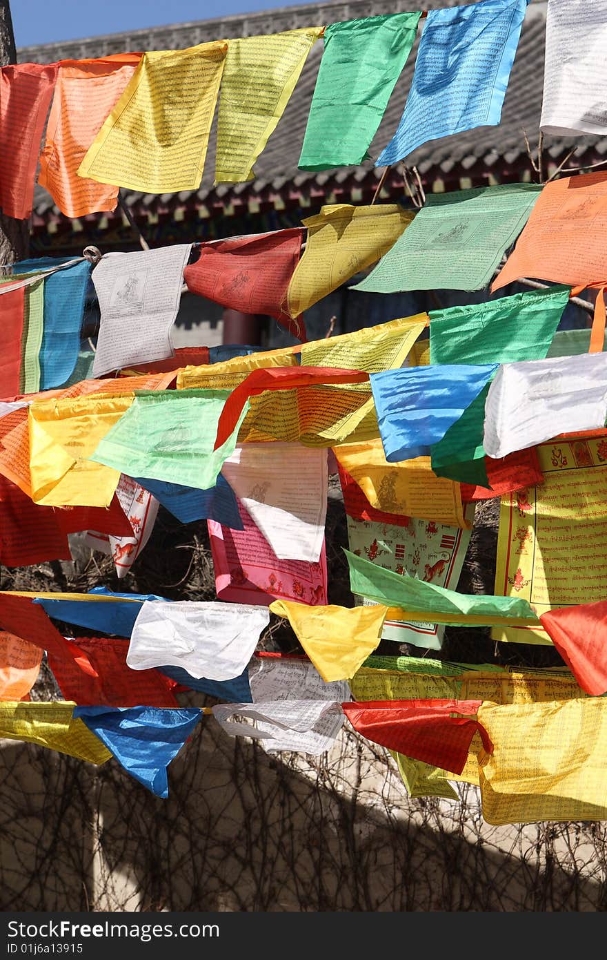 Prayer flag for world peace and love