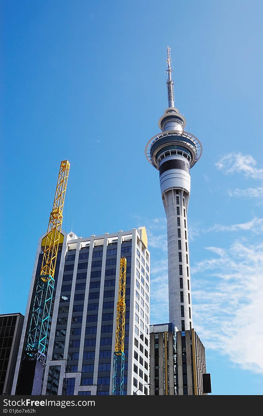 High building in blue sky. High building in blue sky.