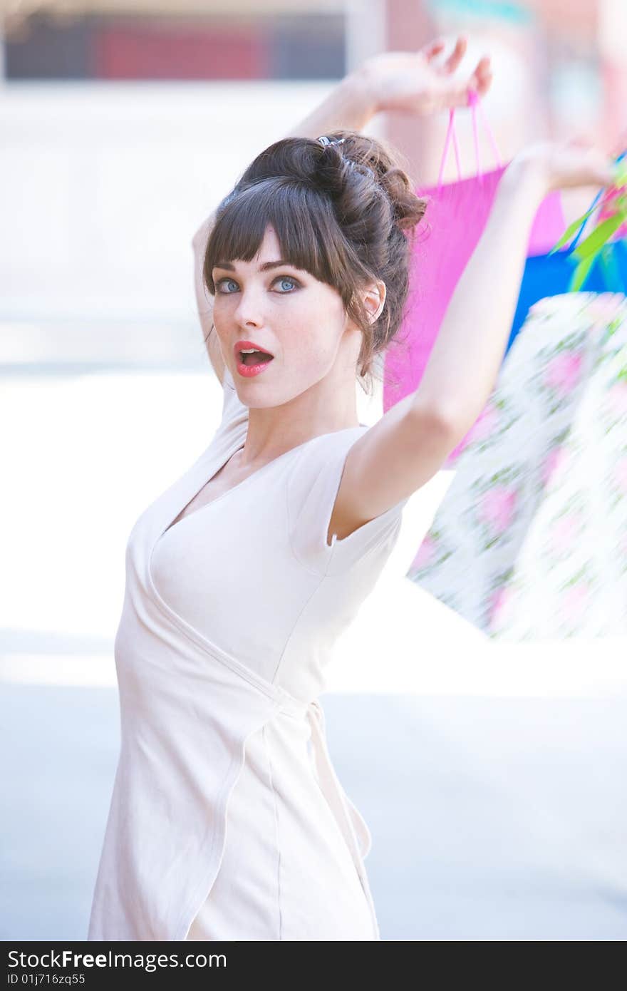 Attractive young woman Shopping