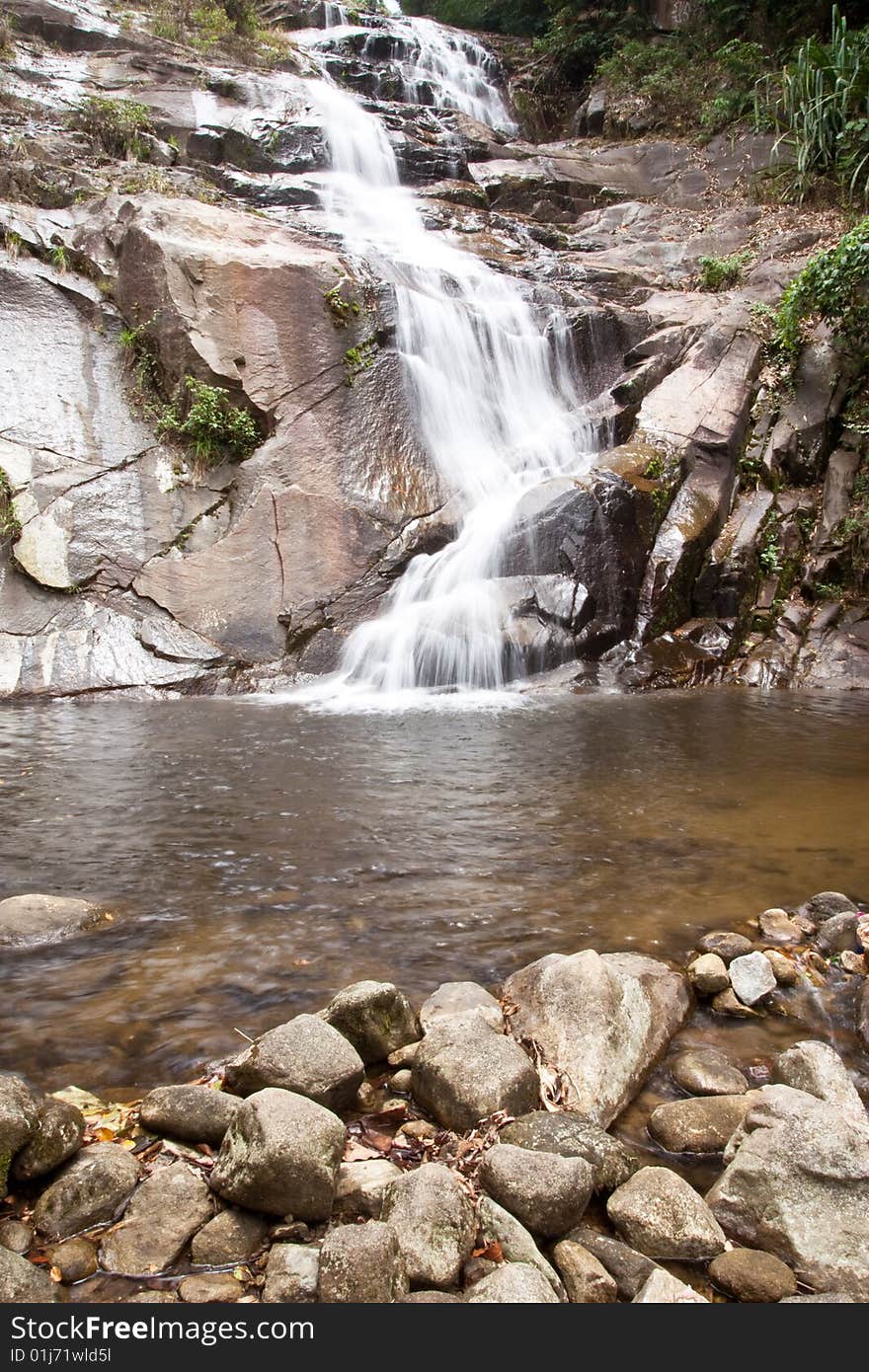 Waterfall in south of Thailand.