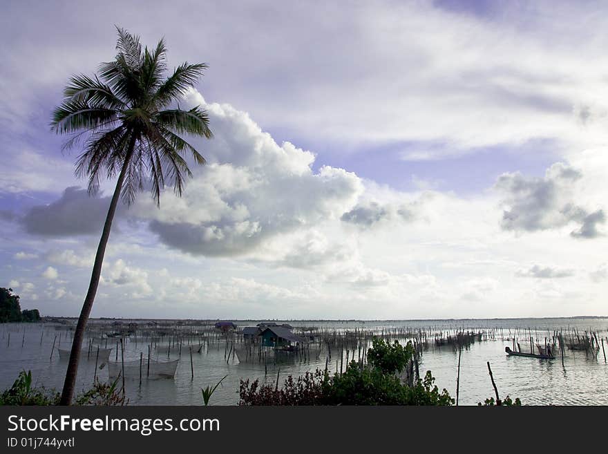 Fisherman village around Yor island, south of Thailand. Fisherman village around Yor island, south of Thailand.