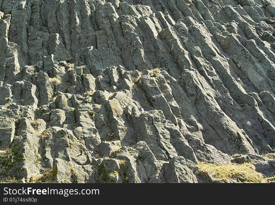 Detail of huge Rock out of Basalt