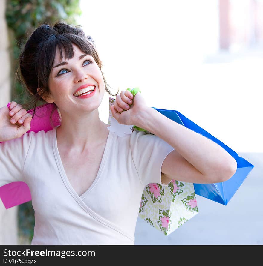 Attractive young woman Shopping