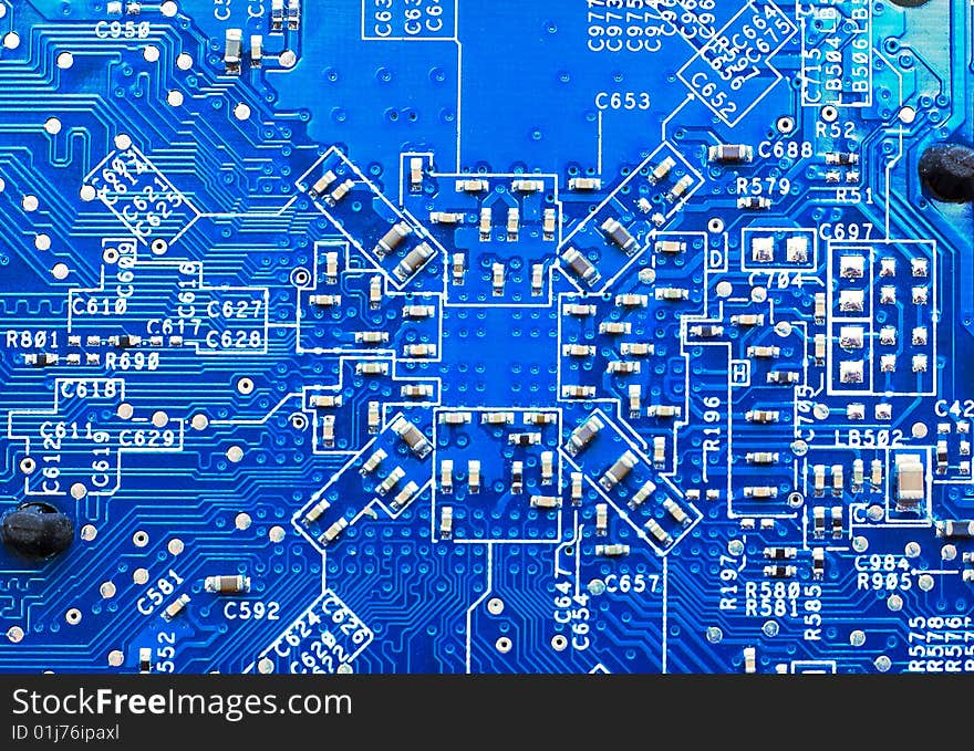 Blue circuit surface