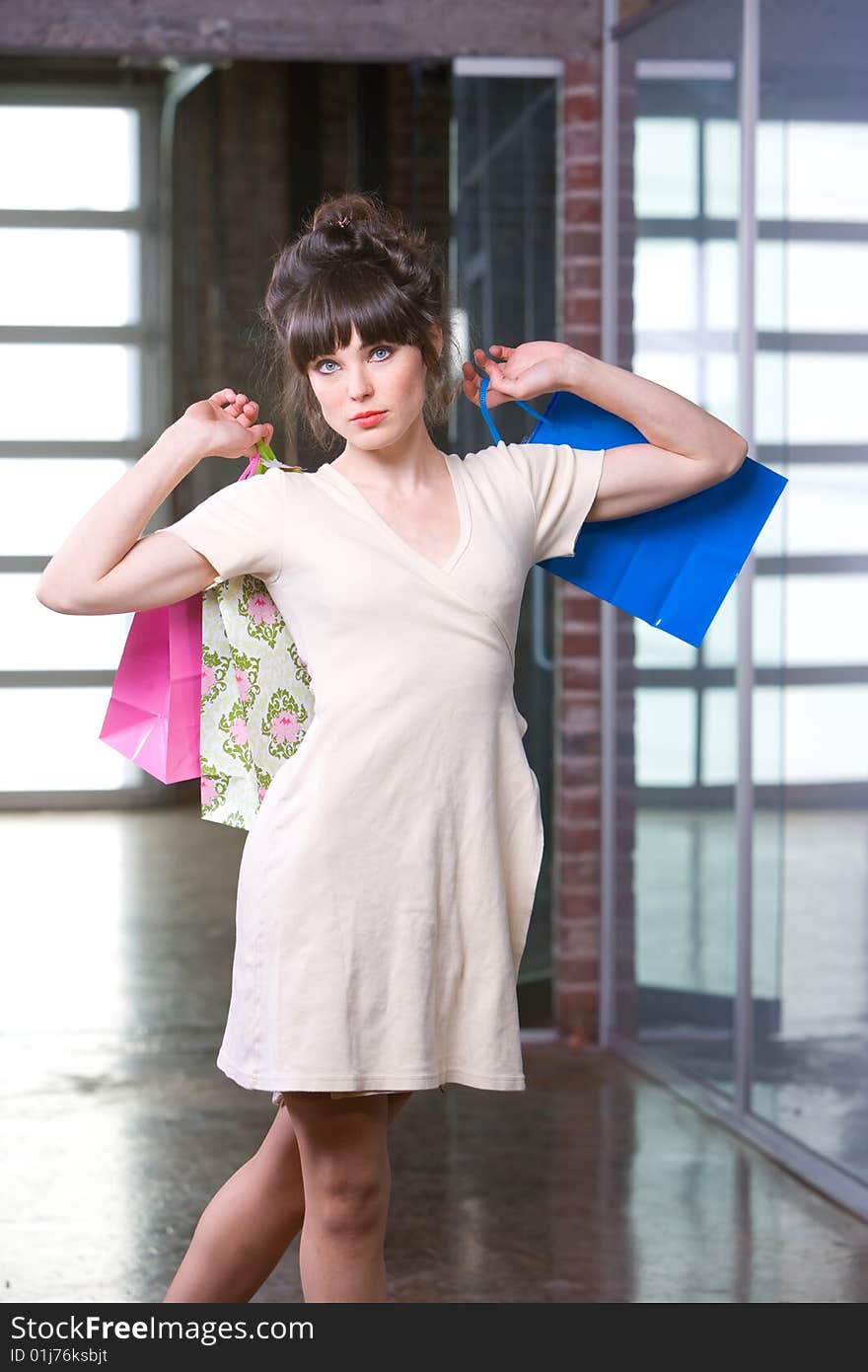 Attractive young woman Shopping