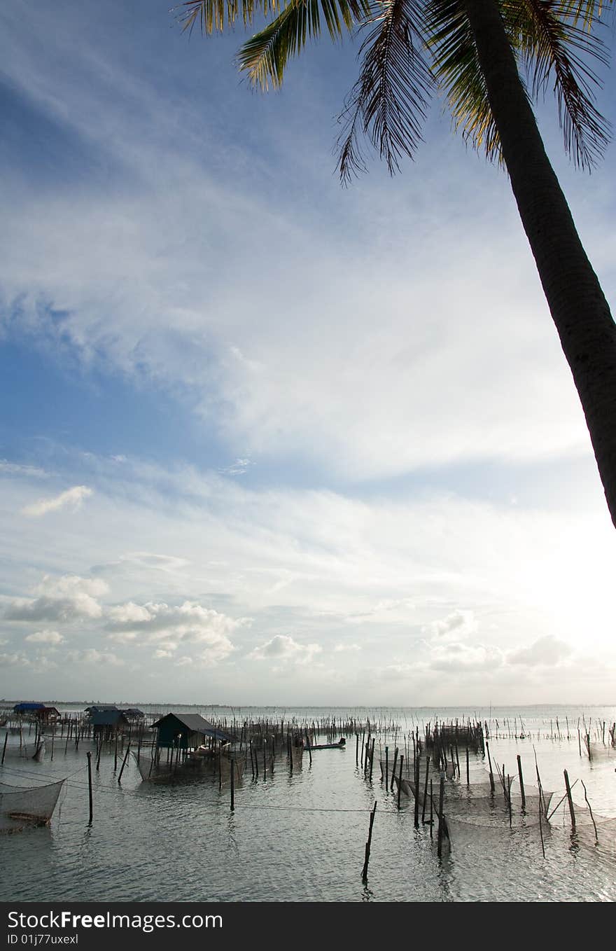 Fisherman village around Yor island, south of Thailand. Fisherman village around Yor island, south of Thailand.