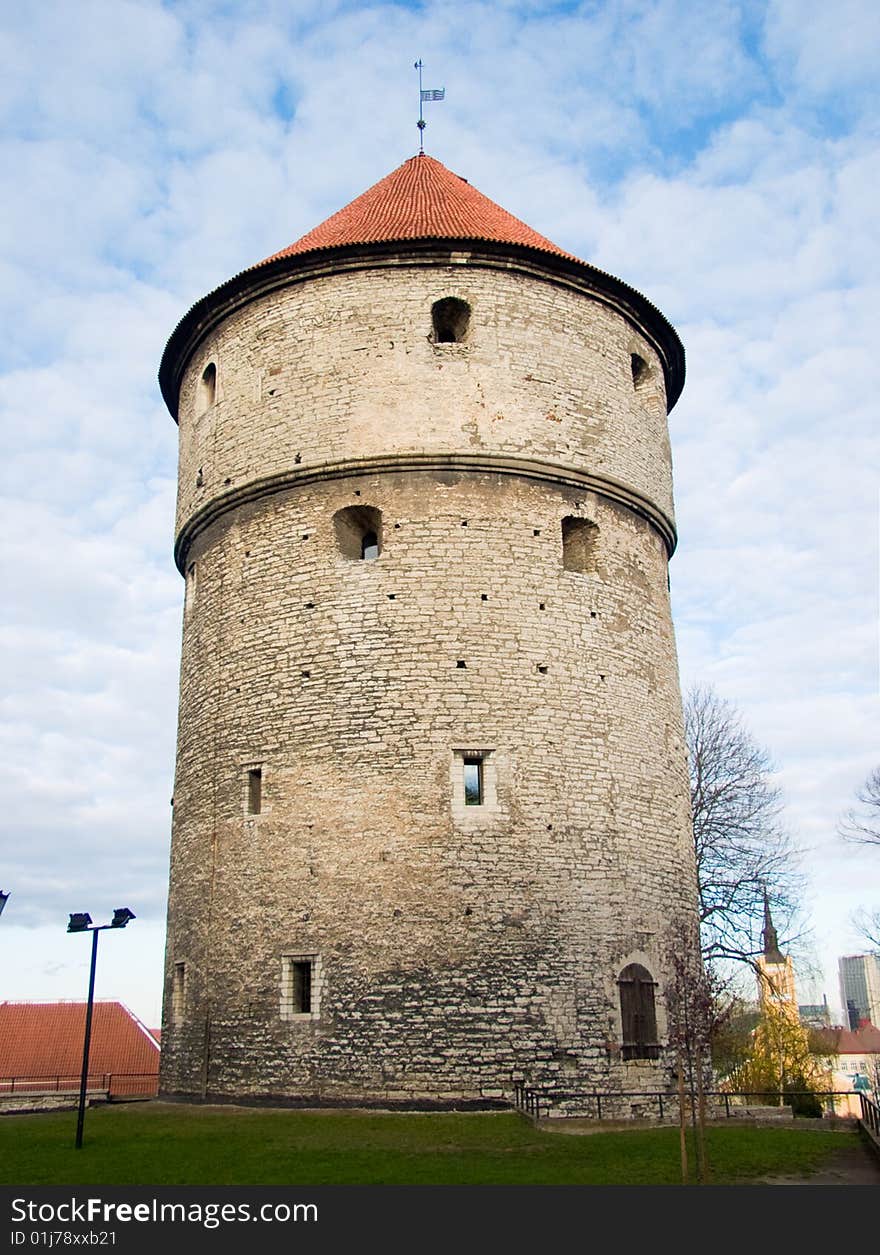 Medieval Tower In Tallinn, Estonia