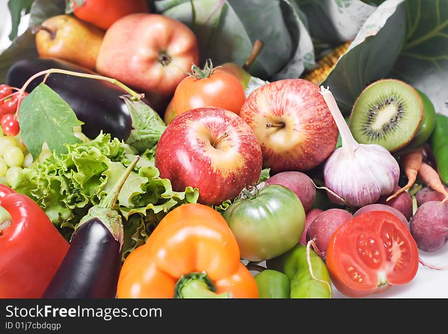 Vegetables & Fruits Isolated