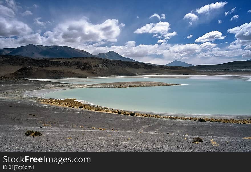 Blue Lake in Bolivia,Bolivia