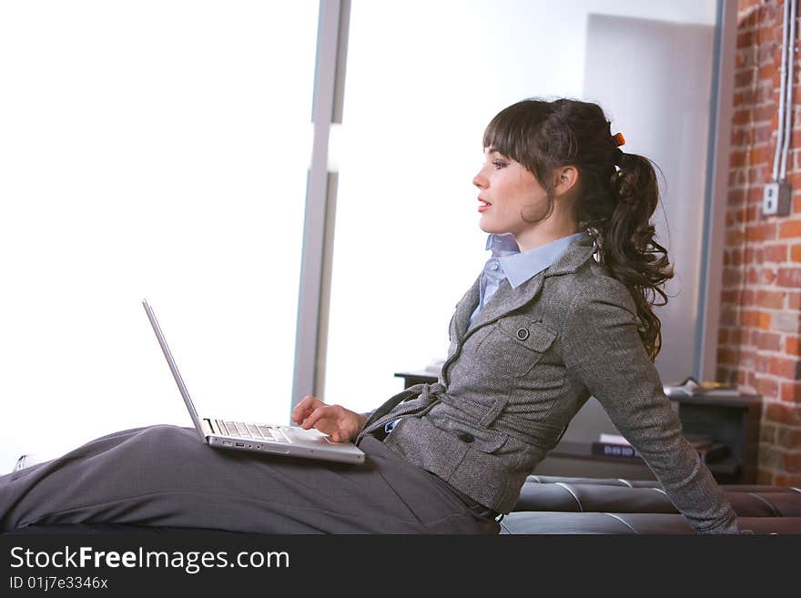 Business Woman In Modern Office