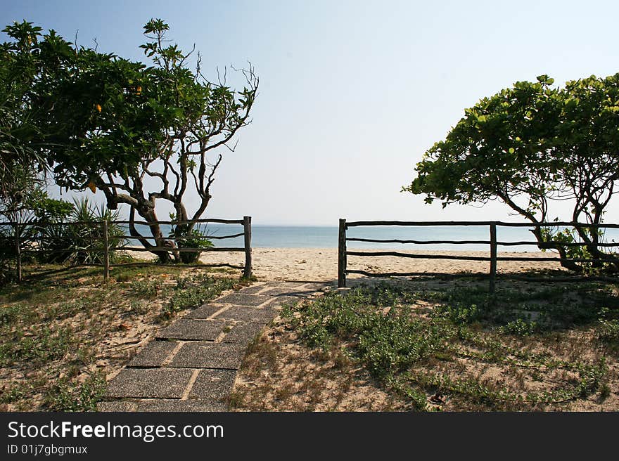 Kuala Terengganu, Malaysia. Shore of South China Sea. Kuala Terengganu, Malaysia. Shore of South China Sea