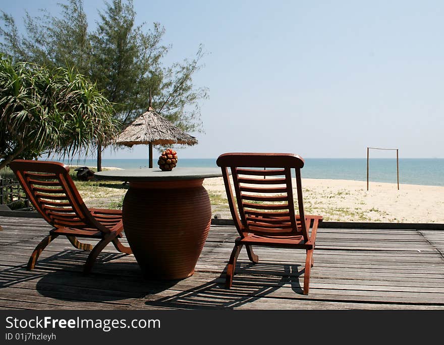 Kuala Terengganu, Malaysia. Shore of South China Sea. Kuala Terengganu, Malaysia. Shore of South China Sea