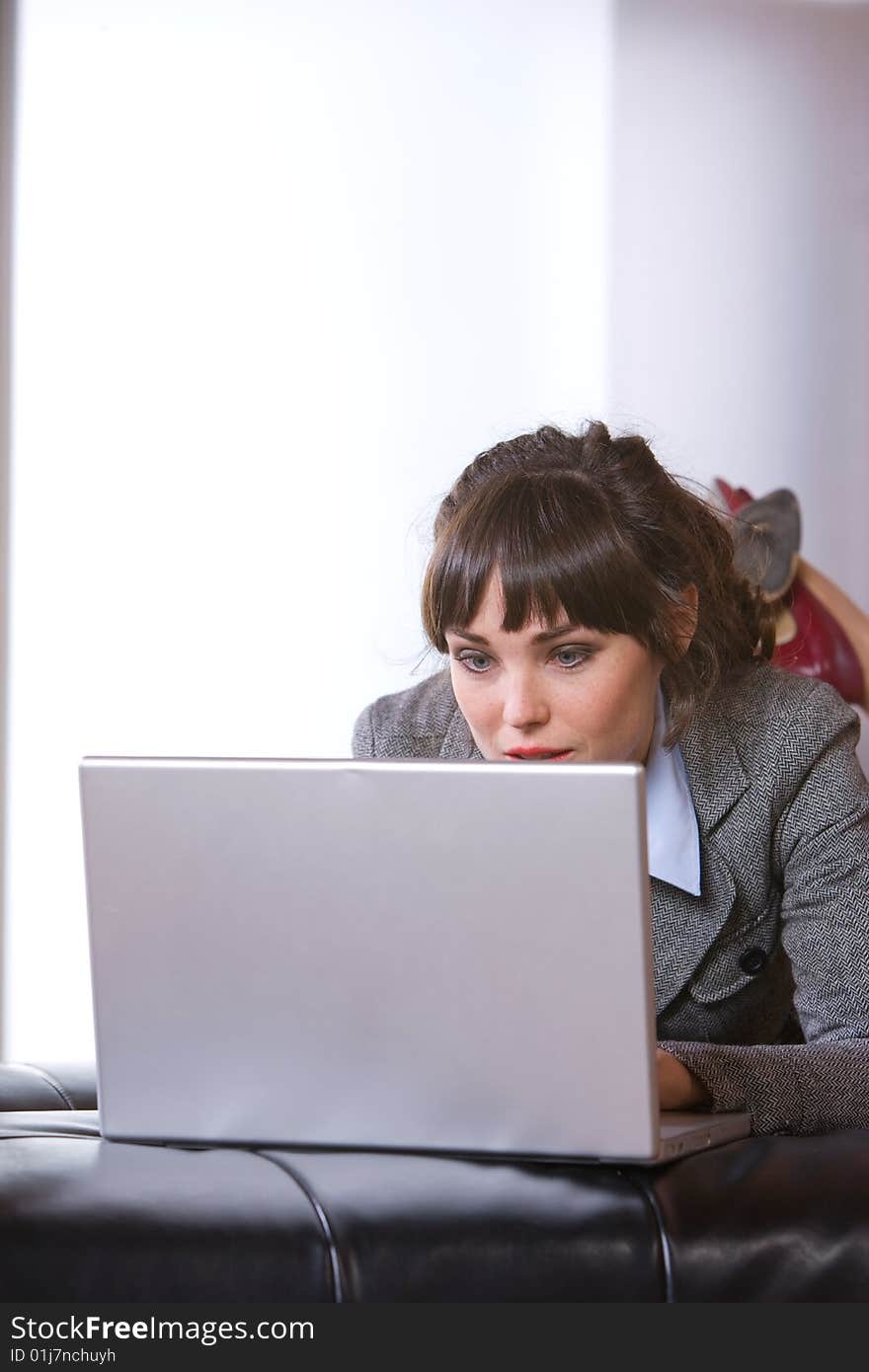 Business Woman in a modern loft office