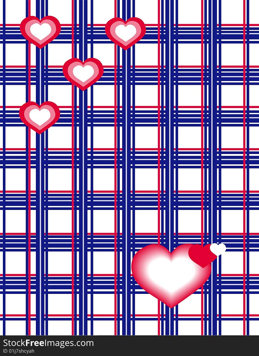 Lovers checked pattern, background vector