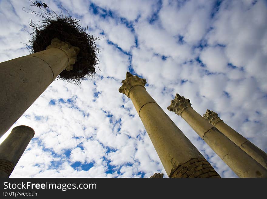 Ruins of the anciaent Volubilis city in Morocco near Fez