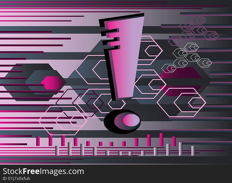 Pink 3d abstract background vector. Pink 3d abstract background vector