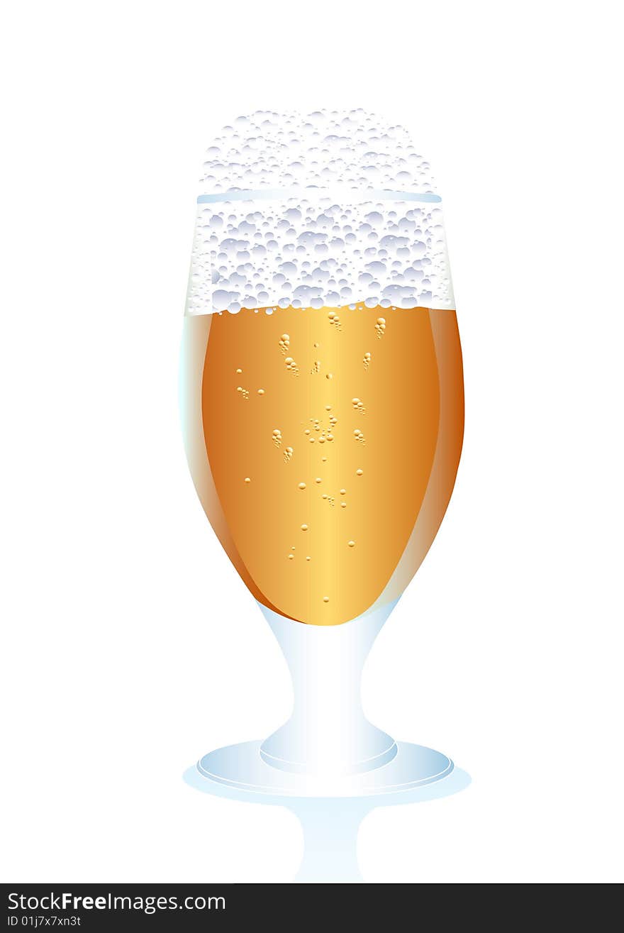 Glass and beer, abstract drink vector. Glass and beer, abstract drink vector