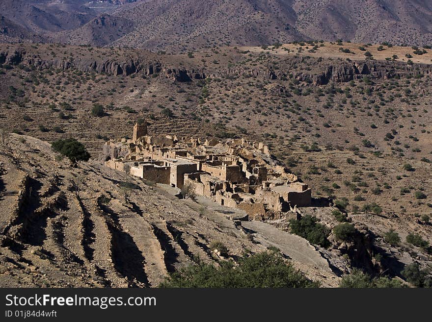 Kashba in the Atlas mountain near Agadir. Kashba in the Atlas mountain near Agadir